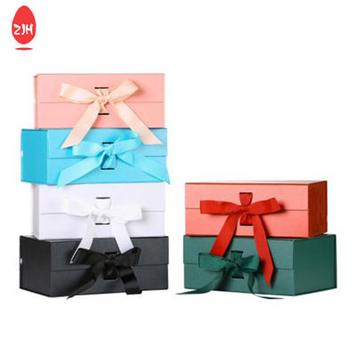 FSC Ribbon Magnetic Closure Gift Box Ribbon Goldfolie gefaltete Verpackung