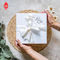 Vide simple blanc de boîte faite main d'emballage de cadeau imprimé rigide de luxe