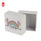 Wytłaczane białe kartonowe pudełko do pakowania prezentów z matowym laminatem