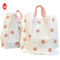 LDPE Ins Stil Hediye Paketleme Çantaları Giyim Mağazası Şeftali Desenli Plastik Tote Çanta