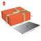 リボンが付いているオレンジ色のボール紙箱のギフトの堅い包装箱に塗るFSCの紫外線