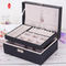 Caixa de jóias de couro de luxo para correspondência anel de viagem colar armazenamento