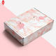 Colored 250g Art Paper  Cosmetic Packaging Boxes Pink Gold Foil