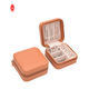 Embossing Small Travel Paper Jewelry Gift Boxes Pu Leather Portable Jewelry Case