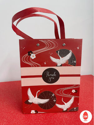 Cartoon Kraft Paper Gift Packing Bags Custom Printed With Handles