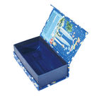 Embossing 1200gsm Blue Cardboard Magnet Hinge Box