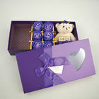 Purple Souvenir Flexo Printing Candy Fresh Flowers Packing Boxes