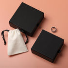 Multi Size Black Brown Kraft Paper Earring Necklace Box Customized Logo Print Kraft Paper Jewelry Box