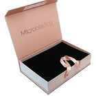 Box For Eye Cream Pink Cosmetic Gift Book Shaped Box Packaging With Black EVA Insert