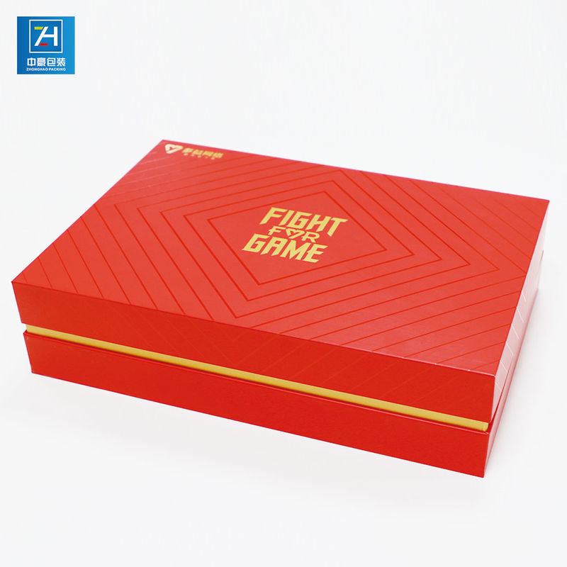 4C Offset Printing 900gsm Red Two Pieces Clothing Packaging Box
