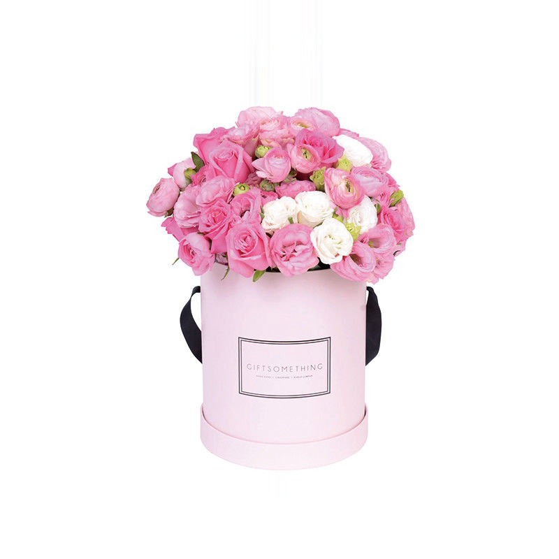 Matte Lamination 3mm Fancy Paper Round Flower Rose Box