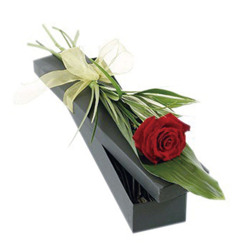 Rectangular  1200g  Glossy Lamination Long Stem Rose Flower Box