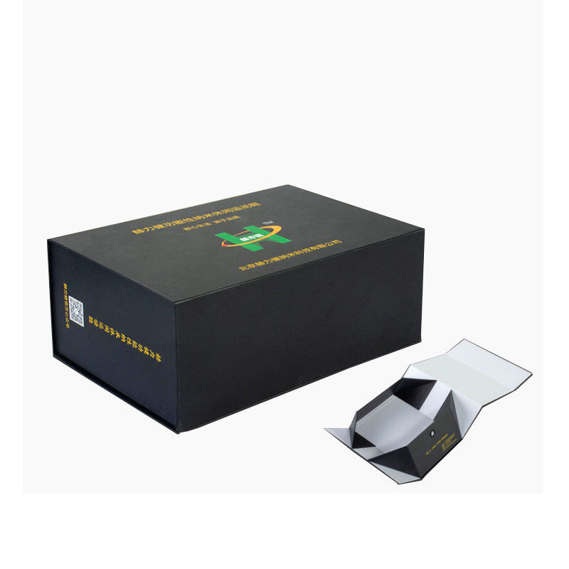 ISO 10x10x3 Inches Rigid Cardboard Black Foldable Shoe Paper Boxes