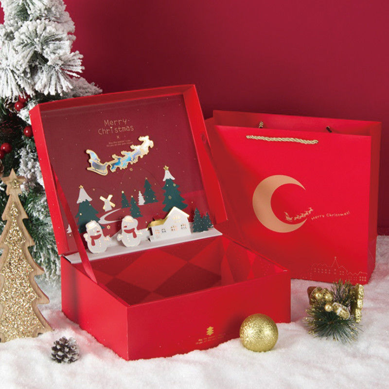 Recycled 4C Offset Printing 1.5mm Christmas Gift Box