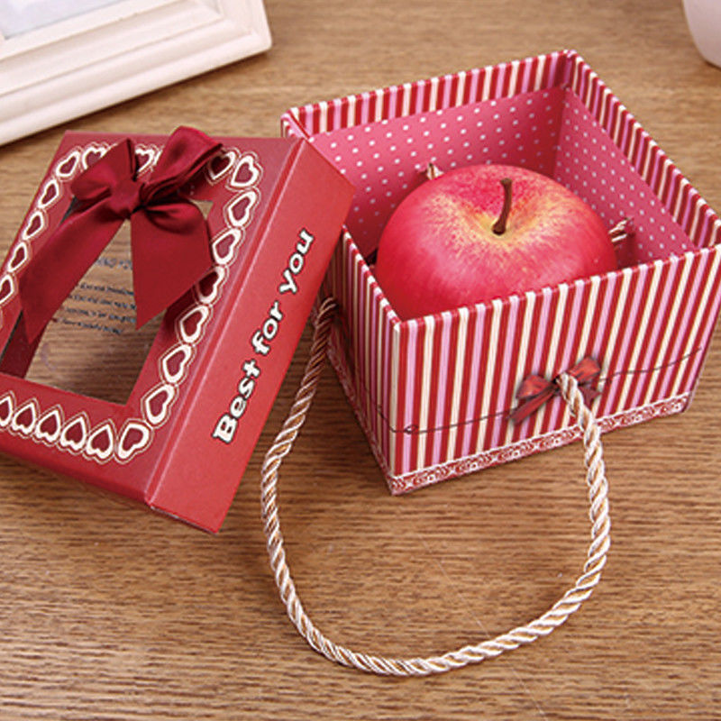 Wholesale Printed Christmas Eve Apple Gift Box With PVC Window