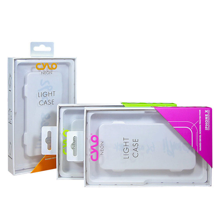 Custom Phone Case Packaging Box Retail Drawer Sliding Mobile Phone Case Packaging Box With Clear PET PVC Window