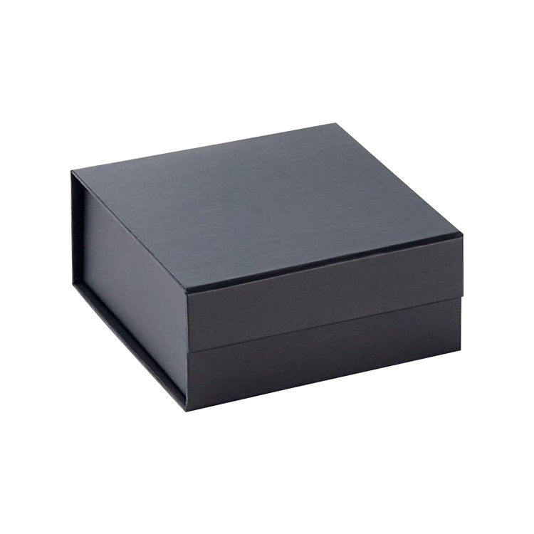Black Small 11.5*11.5*5CM Foldable Gift Boxes No Ribbon Folding Box