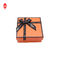 Durable Orange Bowknot Cardboard Gift Packaging Box Rectangle Storage Cardboard