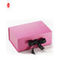 Oval Foil Stamping Cardboard Magnetic Folding Gift Box With Ribbon