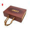 Varnishing Paper Gift Packaging Box Blown  Folding Gift Boxes With Handle