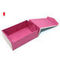 Pink Folding Cardboard Rectangular Gift Box  With Flap Lid