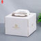 Custom printed cardboard paper cake boxes with handle Wholesale 12inch white wedding cake box