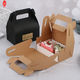 Wholesale White Black Kraft Paper Custom Printing Logo Handle Cake Box Wrapping Paper Baking Box