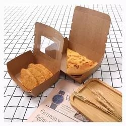 Printed Paper Bio Disposable Food Containers Takeaway Fast Food Packaging