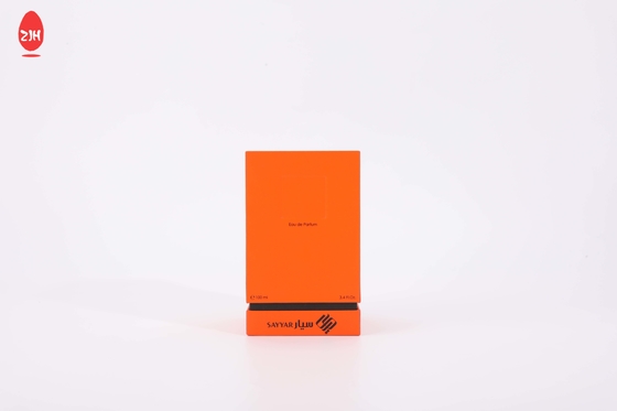 ECO Friendly Orange Paper Cardboard Gift Packaging Candle Box With Lid