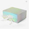 Shoe Holographic Paper Rigid Magnetic Folding Gift Boxes Custom Printed With Ribbon