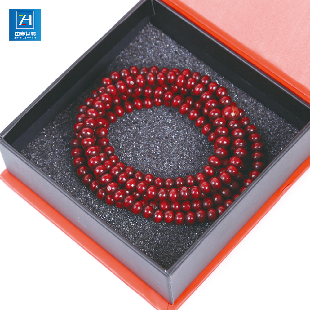 1000gsm Greyboard Glossy Lamination Red Necklace Bead Packing Box