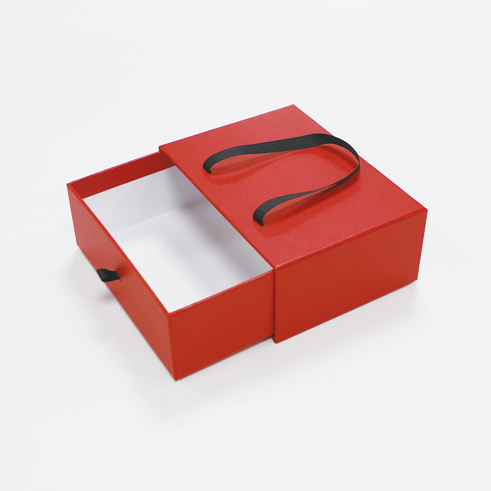 CMYK Printing Debossing Red Spot UV Cardboard Drawer Boxes