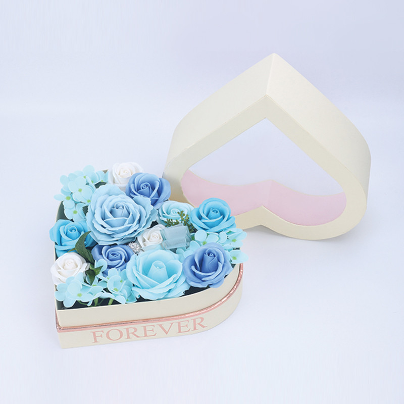 Wholesale Mini wedding gifts Double heart flower packaging box