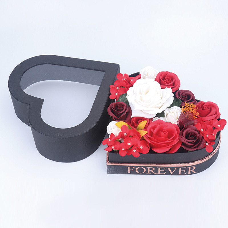 Wholesale Mini wedding gifts Double heart flower packaging box