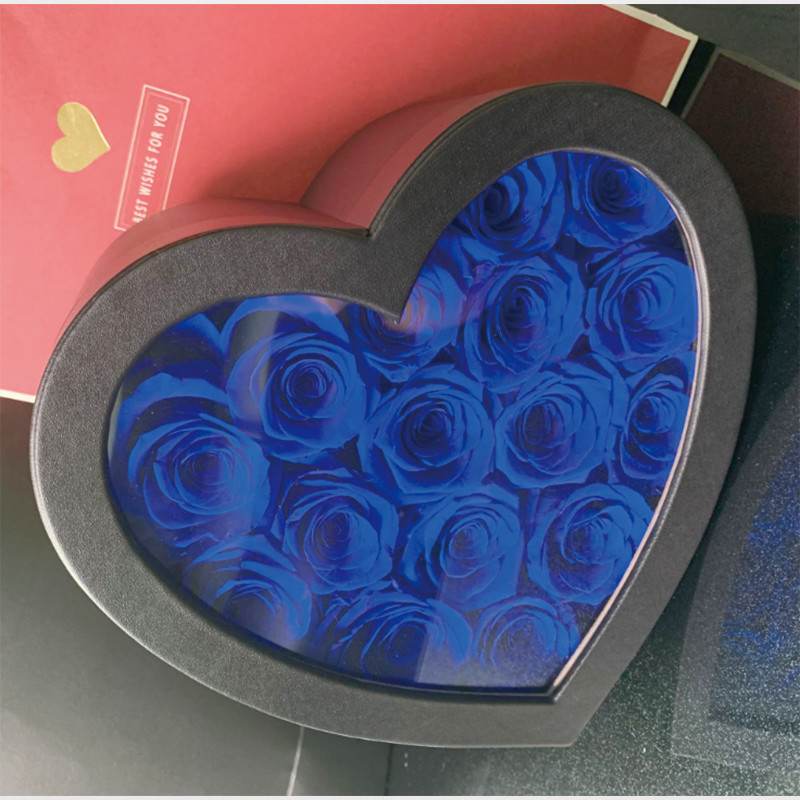 Heart Shaped Rose Chocolate Foil Stamping 0.3mm PVC Packaging Box