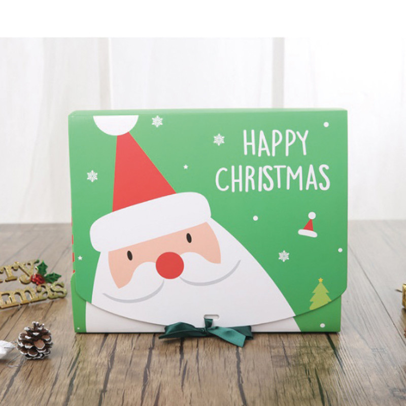 Festive New Year Christmas Gift Box Printed Santa Box