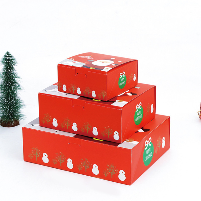Customized beautifully printed Santa Claus red gift box