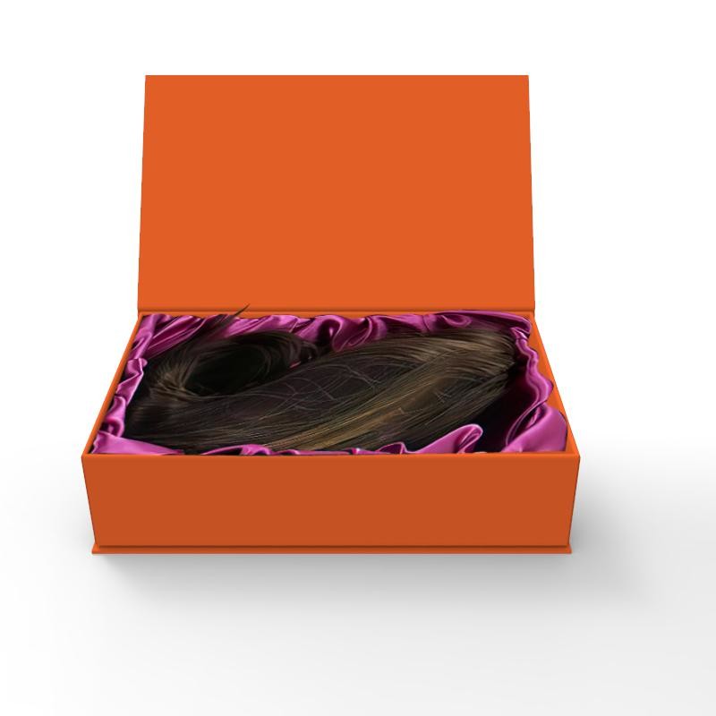 Luxury Wig Boxes Bundle Hair Extension Packaging Box With UV Logo