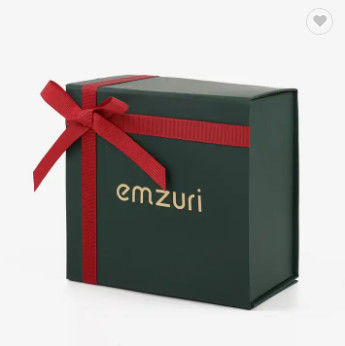 Valentine'S Day Christmas Chocolate Cookie Candy Green Magnet Box With Ribbon