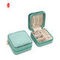 Embossing Small Travel Paper Jewelry Gift Boxes Pu Leather Portable Jewelry Case
